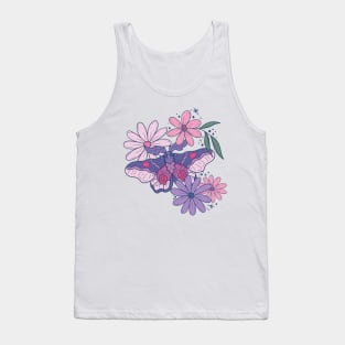 Purple Pink Moth Tank Top